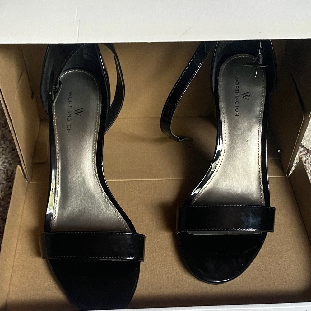 Worthington Black Patent Heels